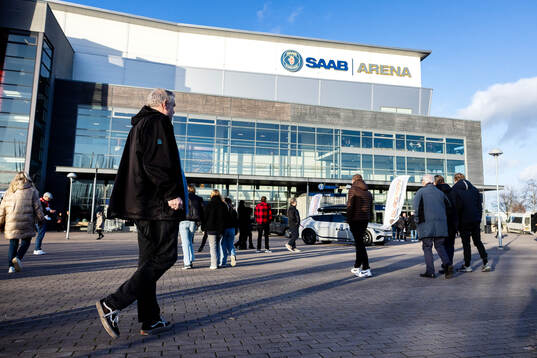 Exteriör vy av Saab Arena