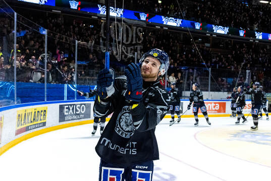 Linköpings Robin Kovacs jublar