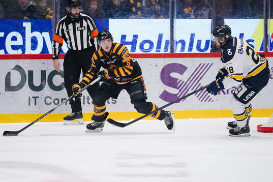 Skellefteås Axel Sandin Pellikka och HV71s John Nyberg