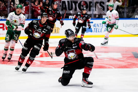 Malmö Redhawks Carl Persson jublar