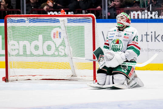 Rögles målvakt Arvid Holm deppar