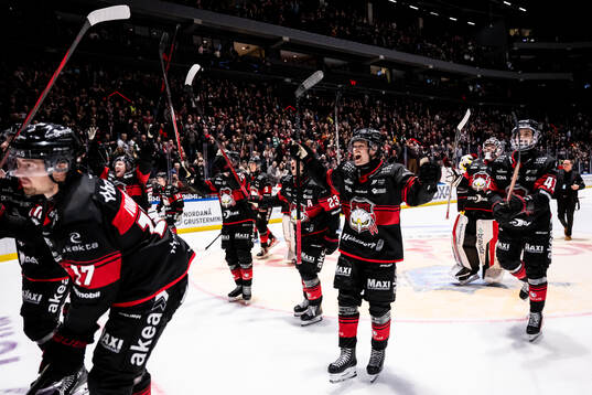 Malmö Redhawks Johan Olofsson jublar