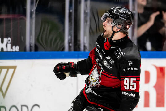 Malmö Redhawks Carl Persson jublar