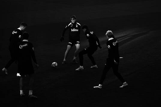 Kristian Thorstvedt and players of the Norwegian national