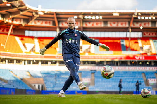 Goalkeeper Viljar Myhra of the Norwegian national football