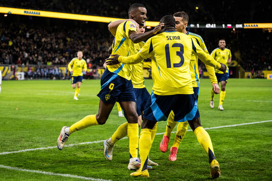 Alexander Isak, Viktor Gyökeres, Yasin Ayari, and Ken Sema