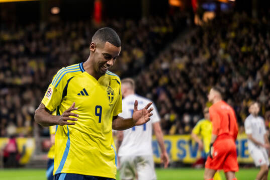Alexander Isak of Sweden looks dejected