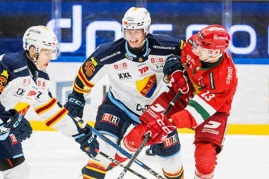 Djurgårdens Hugo Blixt och Moras Fabian Ilestedt