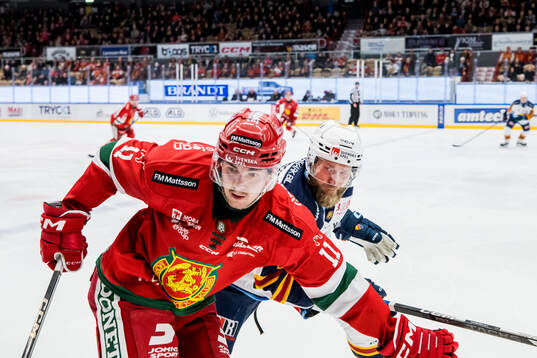 Moras Gustav Salmi-Lilja och Djurgårdens Patrick Thoresen