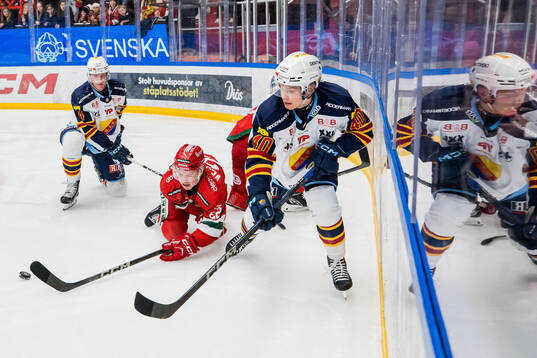Djurgårdens Edvin Hammarlund och Arvid Costmar