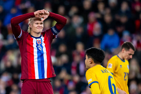 Erling Braut Haaland of Norway looks dejected
