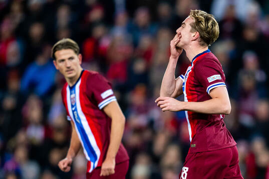 Kristian Thorstvedt of Norway looks dejected