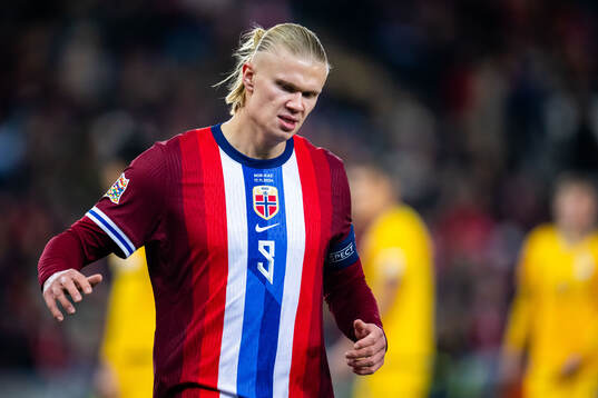 Erling Braut Haaland of Norway looks dejected