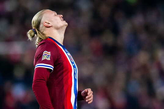 Erling Braut Haaland of Norway looks dejected