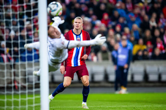 Erling Braut Haaland of Norway scores 2-0