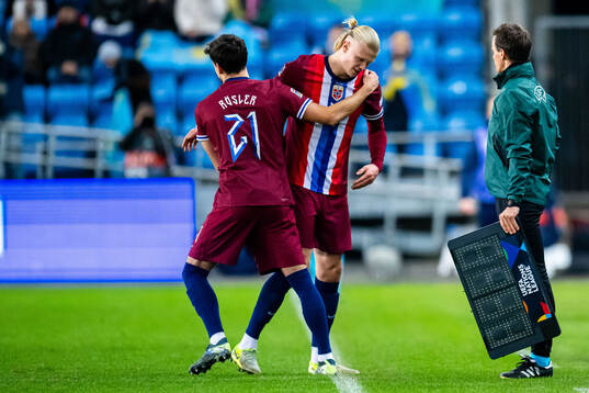 Colin Rösler and Erling Braut Haaland of Norway