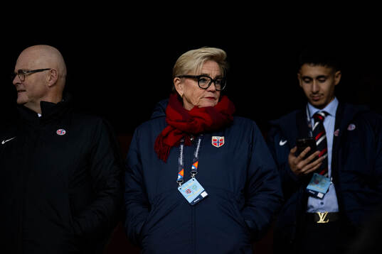 Gunhild Lærum in the stands