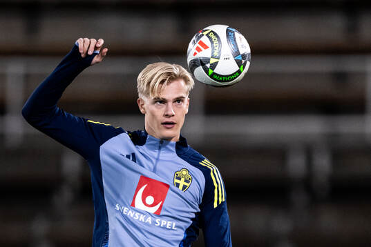 Lucas Bergvall of the Swedish men's football national team