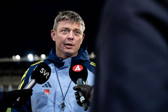 Head coach Jon Dahl Tomasson of the Swedish men's football