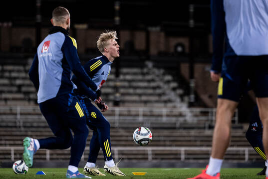 Lucas Bergvall of the Swedish men's football national team