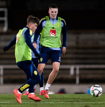 Emil Holm of the Swedish men's football national team at a