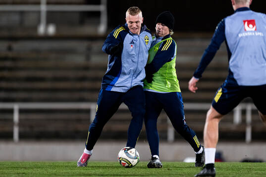 Isac Lidberg and Emil Forsberg of the Swedish men's