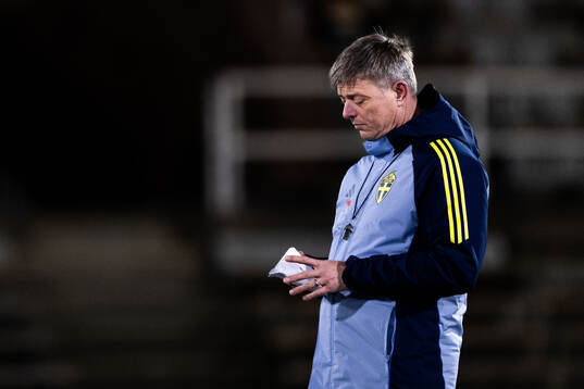 Head coach Jon Dahl Tomasson of the Swedish men's football