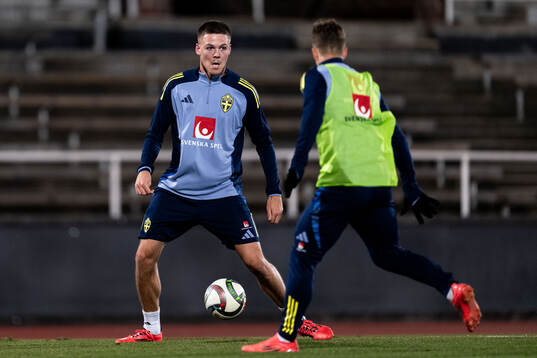 Emil Holm of the Swedish men's football national team at a