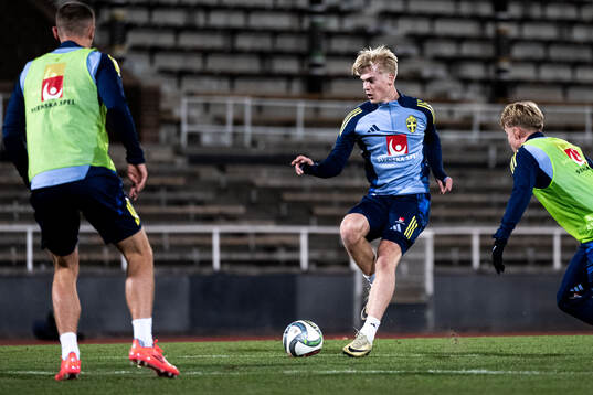 Lucas Bergvall of the Swedish men's football national team