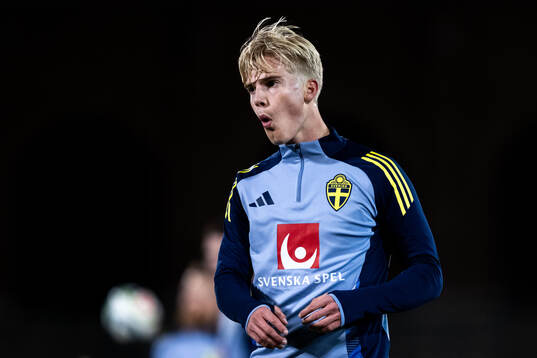 Lucas Bergvall of the Swedish men's football national team