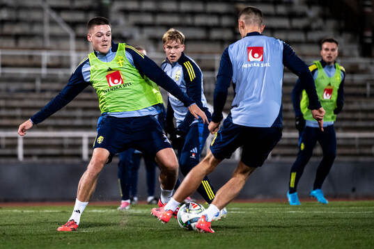Emil Holm of the Swedish men's football national team at a