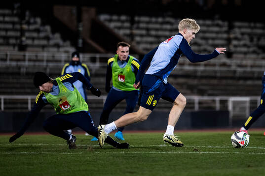 Lucas Bergvall of the Swedish men's football national team