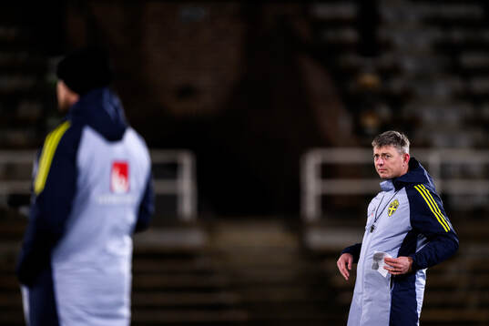 Head coach Jon Dahl Tomasson of the Swedish men's football