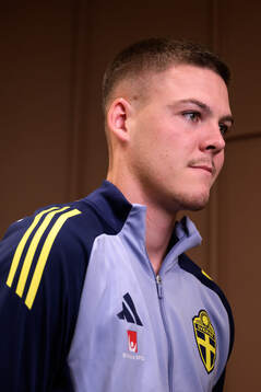 Emil Holm of the Swedish men's football national team at