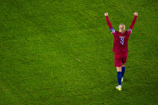 Erling Braut Haaland of Norway celebrates