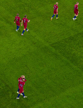 Antonio Nusa of Norway celebrates with teammate Erling