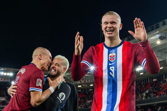 Leo Østigård, Aron Dønnum and Erling Braut Haaland of
