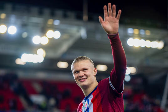 Erling Braut Haaland of Norway celebrates