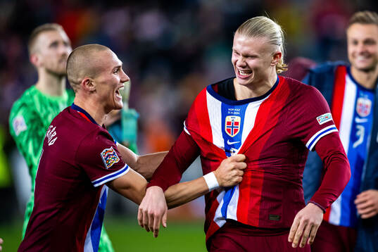 during the Nations League football match between Norway and