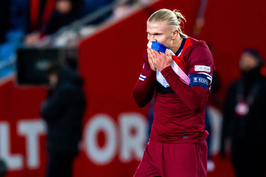 Erling Braut Haaland of Norway looks dejected