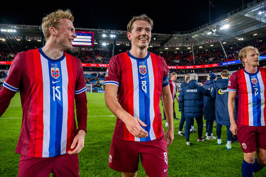 Sondre Langås and Sander Berge of Norway
