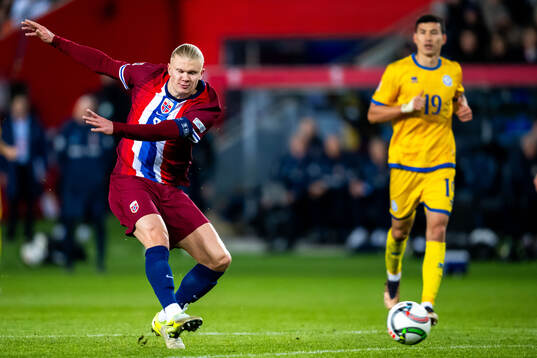 Erling Braut Haaland of Norway scores 4-0