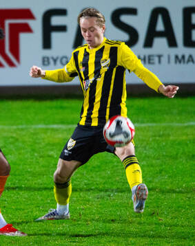 IFK Hässleholms Malte Jenvén i kvalmatchen för U19