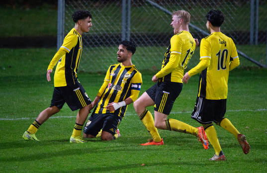 IFK Hässleholms Jan Al Salo gör 2–0 och jublar i