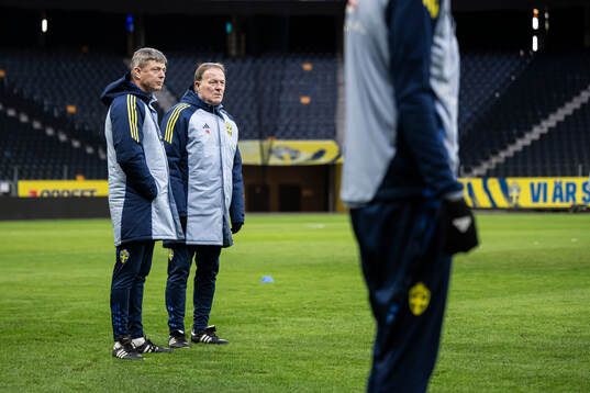 Head coach Jon Dahl Tomasson and assistant coach Remy