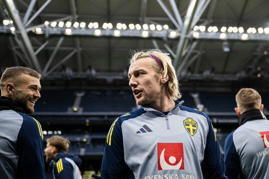 Jesper Karlstörm and Emil Forsberg of the Swedish men's