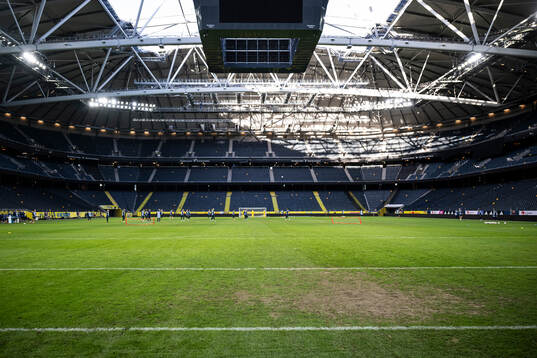 The pitch at Strawberry Arena at a training session with