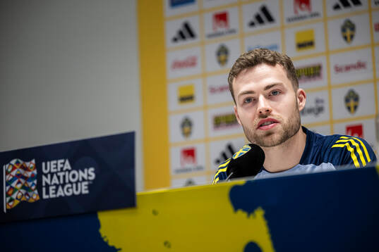 Gabriel Gudmundsson  of the Swedish men's national football