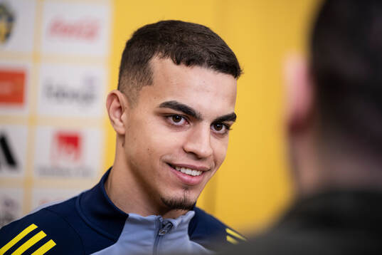 Yasin Ayari of the Swedish men's national football team in