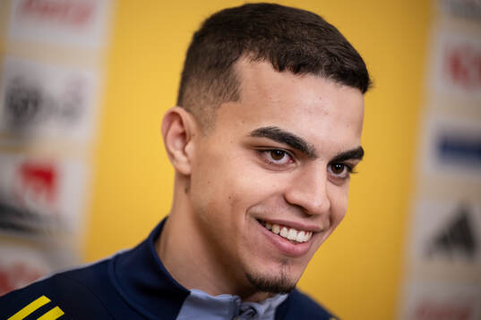 Yasin Ayari of the Swedish men's national football team in